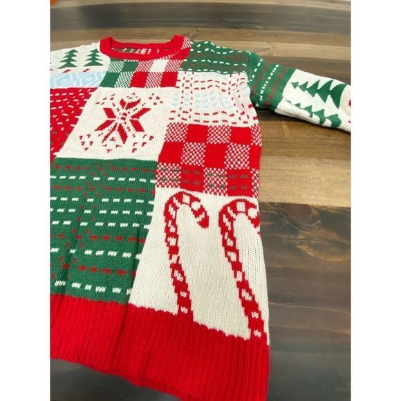 Women's Sweater Christmas Pattern Drop Shoulder Grandmacore Plus Size 3XL - Picture 6 of 11